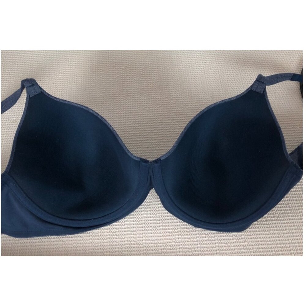 Ambrielle Bra Size 38D Dark Blue Lightly Padded Underwire Back Close Full Covera - Picture 9 of 10